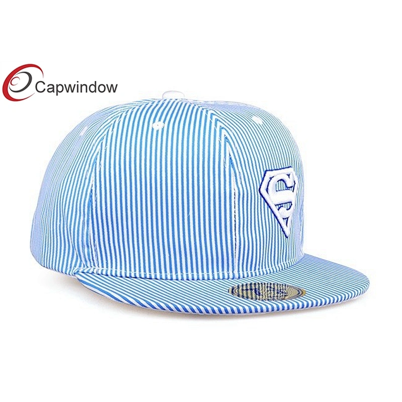 3D Embroidery Snapback Baseball Cap With Sky Blue Ripstop Fabric
