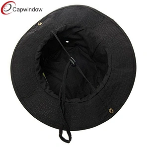 Men`s Fisherman Bucket Hat With A Antique Brass Snap Button And Air Hole
