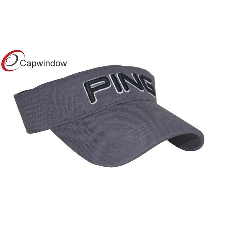 PING 3D Embroidery Tennis Sun Visor With Flat Embroidery On Closure