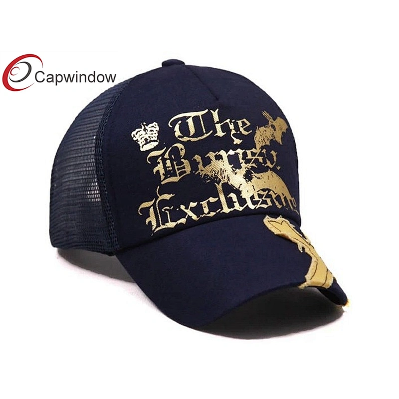 X Patch Embroidery Trucker Mesh Caps With Screen Printing Logo On Front