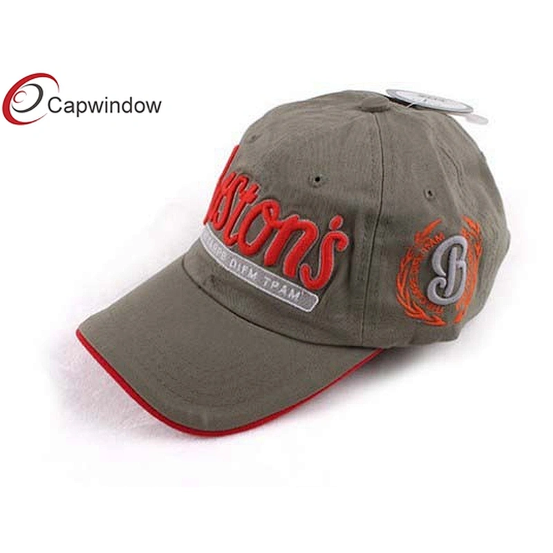 3D Embroidery Logo Cotton Baseball Caps With Matched Sandwich Beak