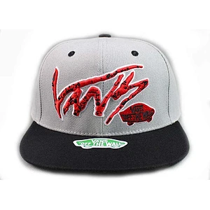 2 Color 3D Embroidery Fitted Baseball Hats With Black Fabric Peak