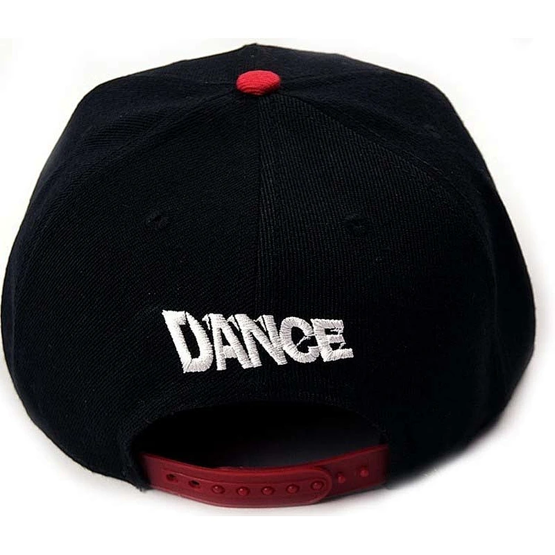 White 3D Embroidery Fitted Baseball Hats With Red Peak And White Sticke