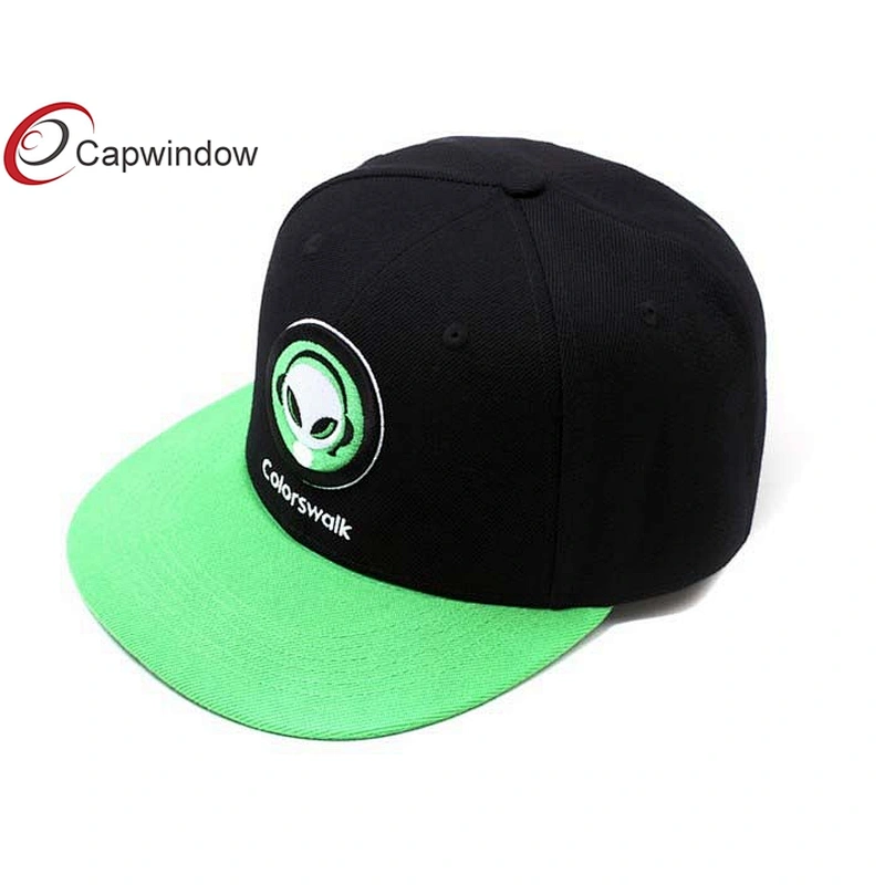 Flat Embroidery Hip Hop Baseball Caps With Matched Peak