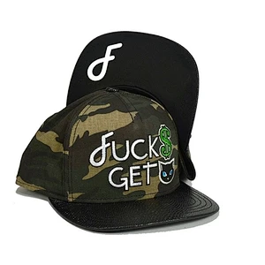 Heavy Brushed Cotton Custom Strapback Cap With PVC Leather Peak