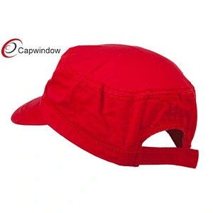 Red Breast Cancer Embroidered Colorful Washed Military Cap