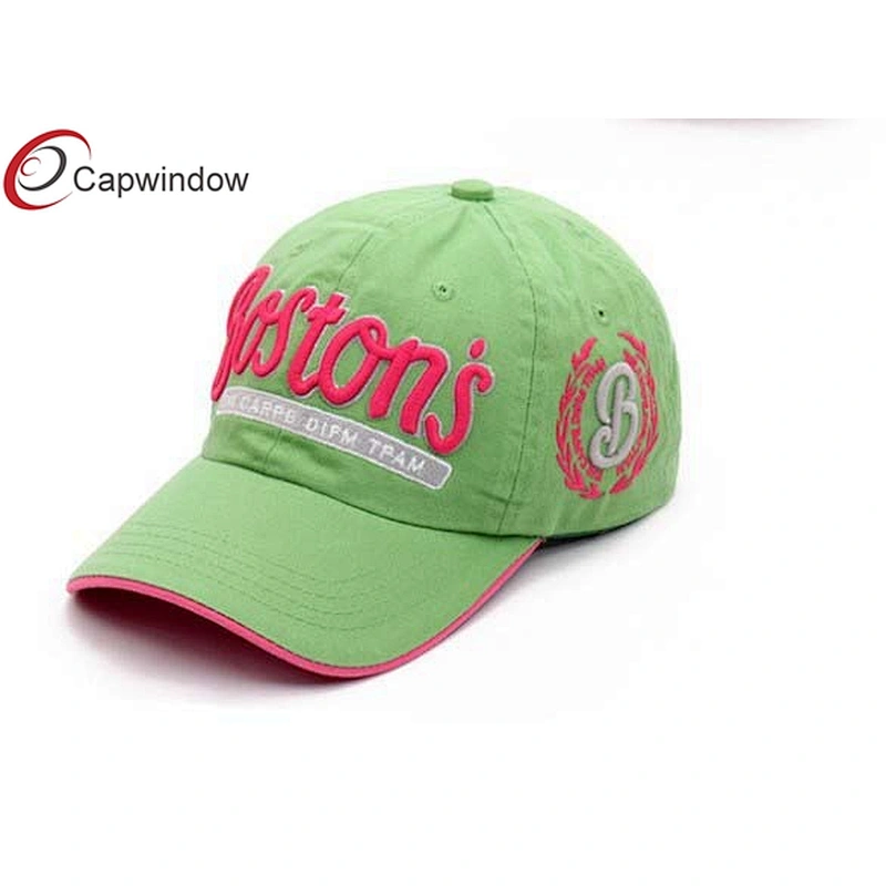 3D Embroidery Logo Cotton Baseball Caps With Matched Sandwich Beak