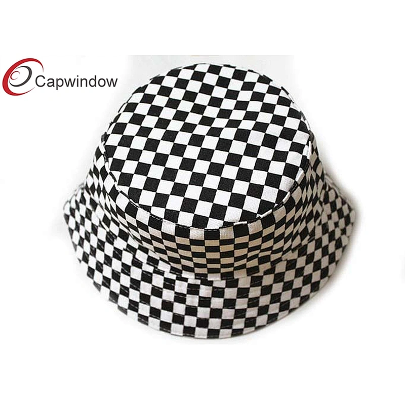 Women`s Classical Red Checks Pattern Printing Fisherman Bucket Hat