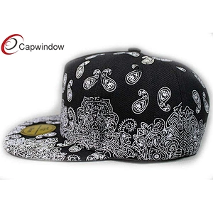 White Allover Amoeba Pattern Printing Hip Hop Baseball Caps