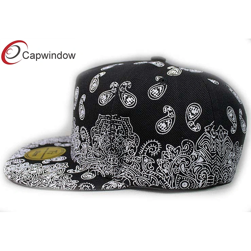 White Allover Amoeba Pattern Printing Hip Hop Baseball Caps