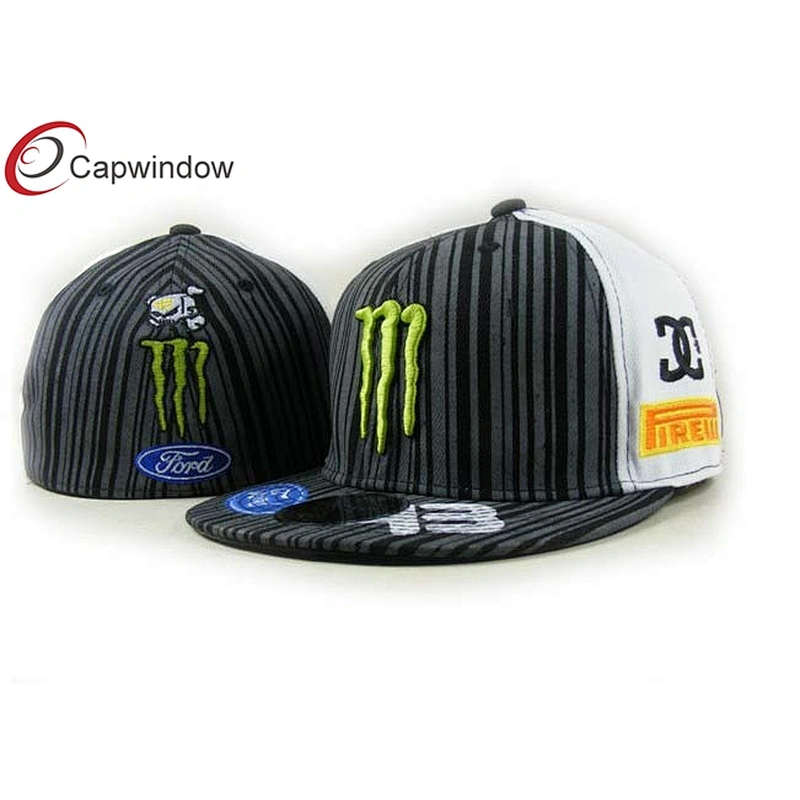 Ford And 43 Embroidery On Peak Racing Baseball Caps With Elastic Fitted Sweatband