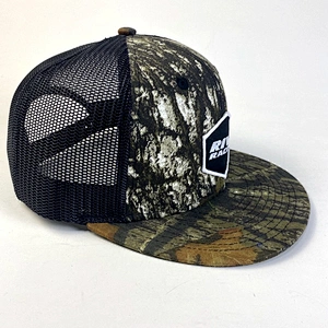 Forest Camouflage Flat Brim Hat Snapback Trucker Cap for Adults