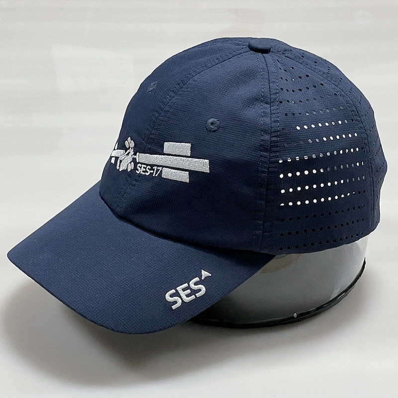 Wholesale Custom Men Embroidery Logo Polyester Ripstop Quick Dry Fit Laser Hole Snapback Premium Polyester Baseball Cap Hat