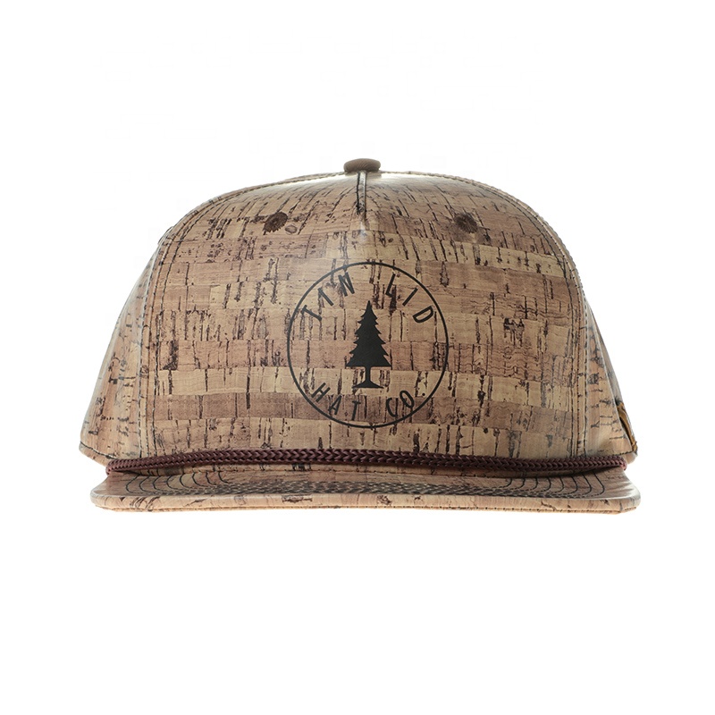 Classic Hat Wholesale Personalized  High Quality Snapback Cap With Cork Fabric