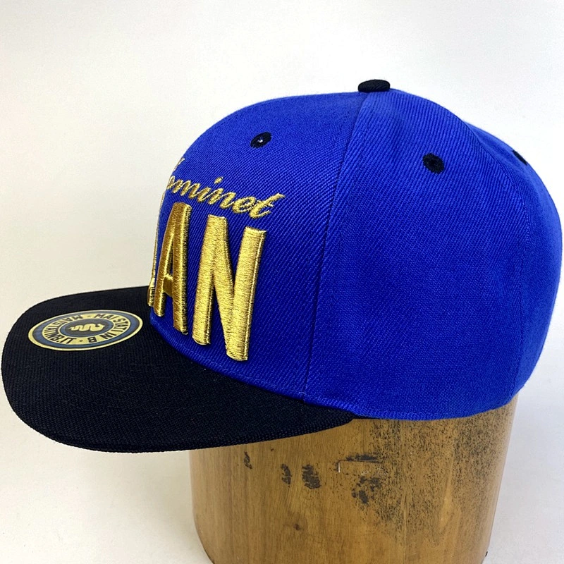 Wholesale Classic Gold 3D Embroidery Hip Hop Hat Adjustable Sports Outdoor Snapback Caps and Hats