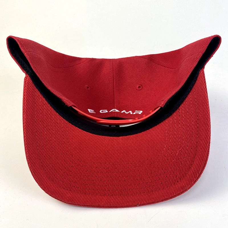 Red Hip Hop Outdoor Sports Flat Brim Cap Hat for Men