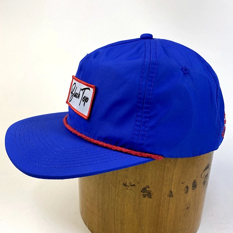 Outdoor Polyester Sports Cap 5 Panel Untructured Caps Adjustable Rope Snapback Hats