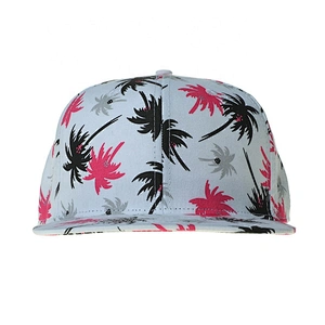 New Design Hawaiian Floral Pattern Snapback Wholesale Cap Hat Summer Beach Hat Popular Fashion Sports Hip Hop Cap