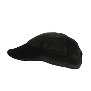 Black Wholesale Ivy Mesh Cap Flat Beret Customized Designer Outdoor Hat Breathable Peaked Hat Cap for Men