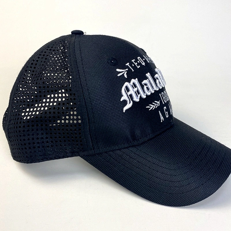 Customized Polyester Running Cap Outdoor Sports Hats Breathable Mesh Laser Hole Baseball Cap