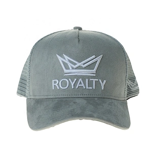 2021 Wholesale Customized Embroidery Suede Velvet Velour 5 Panel Snap Back Trucker Mesh Hat Sports Caps
