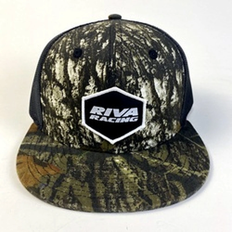 Forest Camouflage Flat Brim Hat Snapback Trucker Cap for Adults