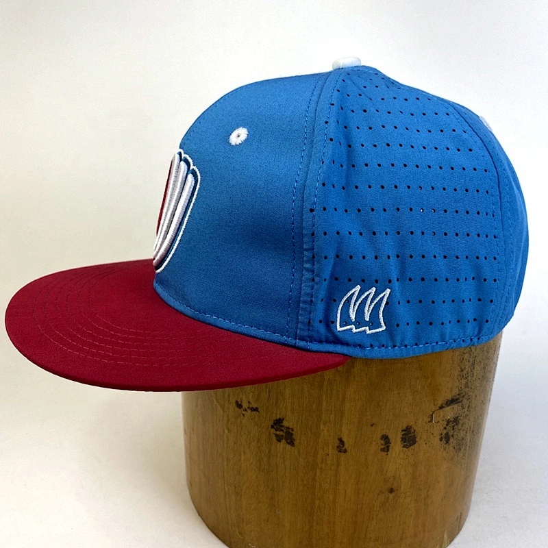 Capwindow Wholesale High Quality 6 Panel Flat Bill Stretchable Flex Fit Hats Fitted Caps Embroidered Logo Hats for Men