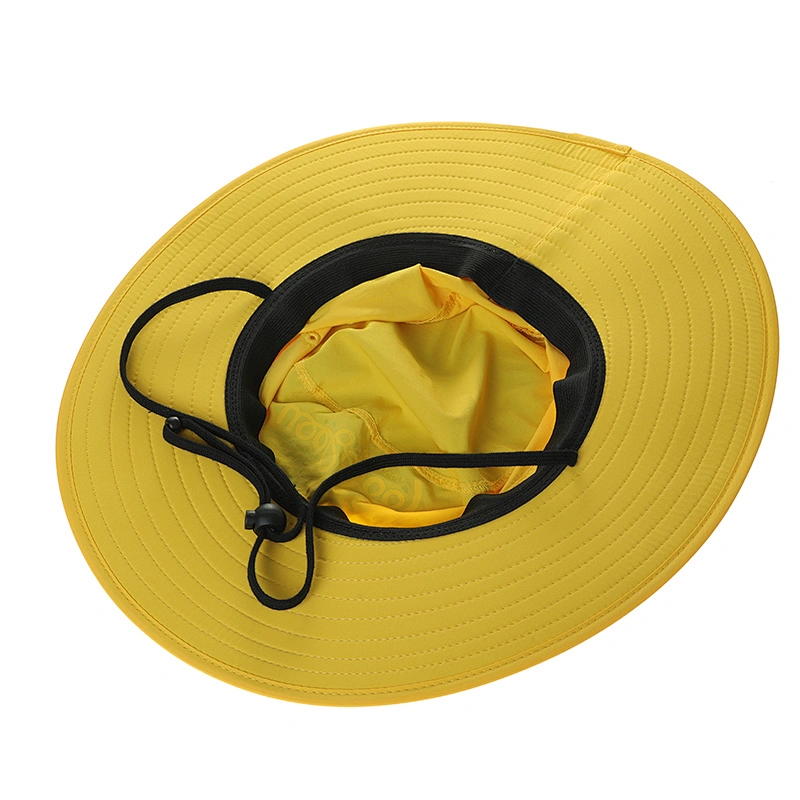 Customized Nylon Bucket Hat with Adjustable Tie and String Design Wholesale Custom Logo Finishing Bucket Hat