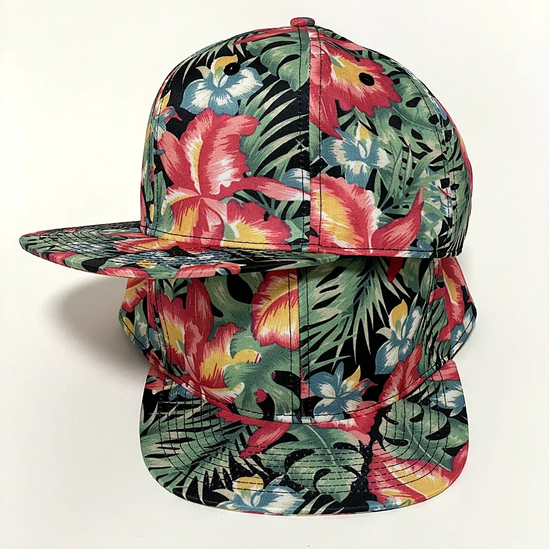 Blank Floral Sublimation Hat Wholesale Hip Hop Caps Sports Snapback Cap Custom Hats Embroidery Snapback Gorras Promotion Hat