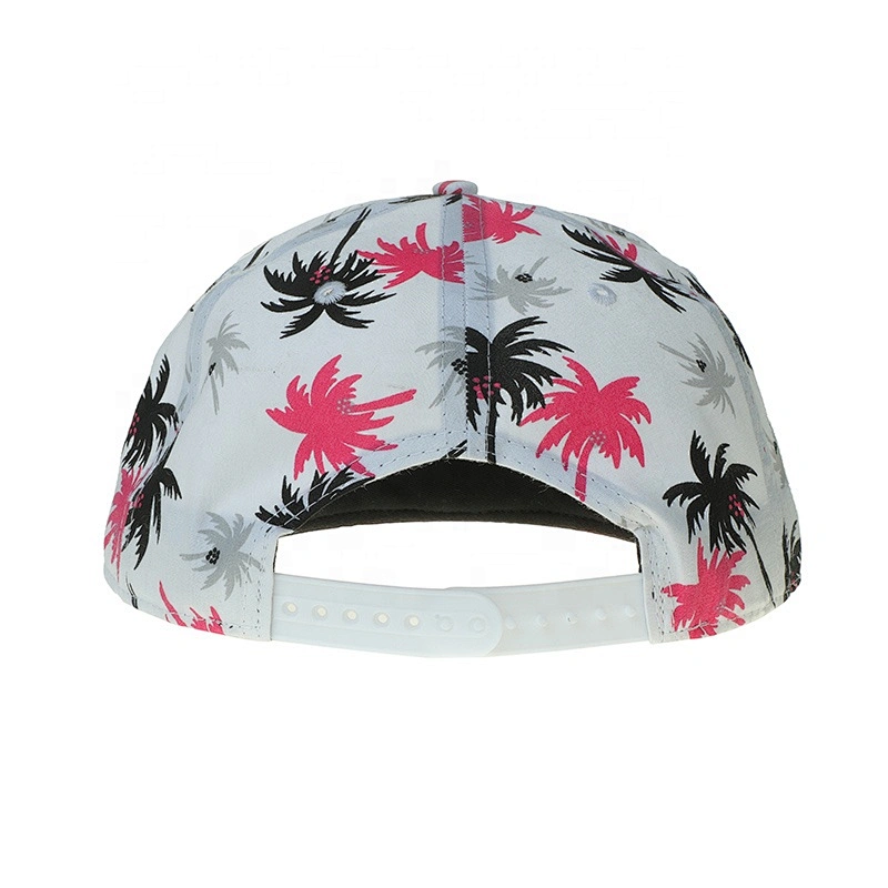 New Design Hawaiian Floral Pattern Snapback Wholesale Cap Hat Summer Beach Hat Popular Fashion Sports Hip Hop Cap