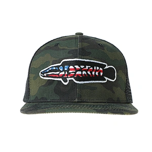 New 6 Panel Snapback Hats 100% Cotton Camouflage Wholesale Trucker Cap with Custom Embroidered Logo