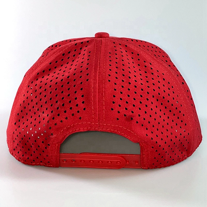 Wholesale 5  Panel Polyester Quick Dry Fit Snapback Cap Hat Sports Gorras-al-por-mayor  Gorra Hombre Caps with Laser Holes