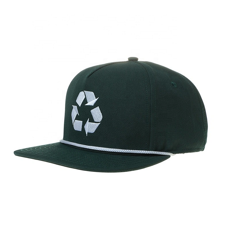 Classic Custom Logo Vintage Embroidery 5 Panel Snapback Rope Hat and Cap  Wholesale Sports Caps for Men