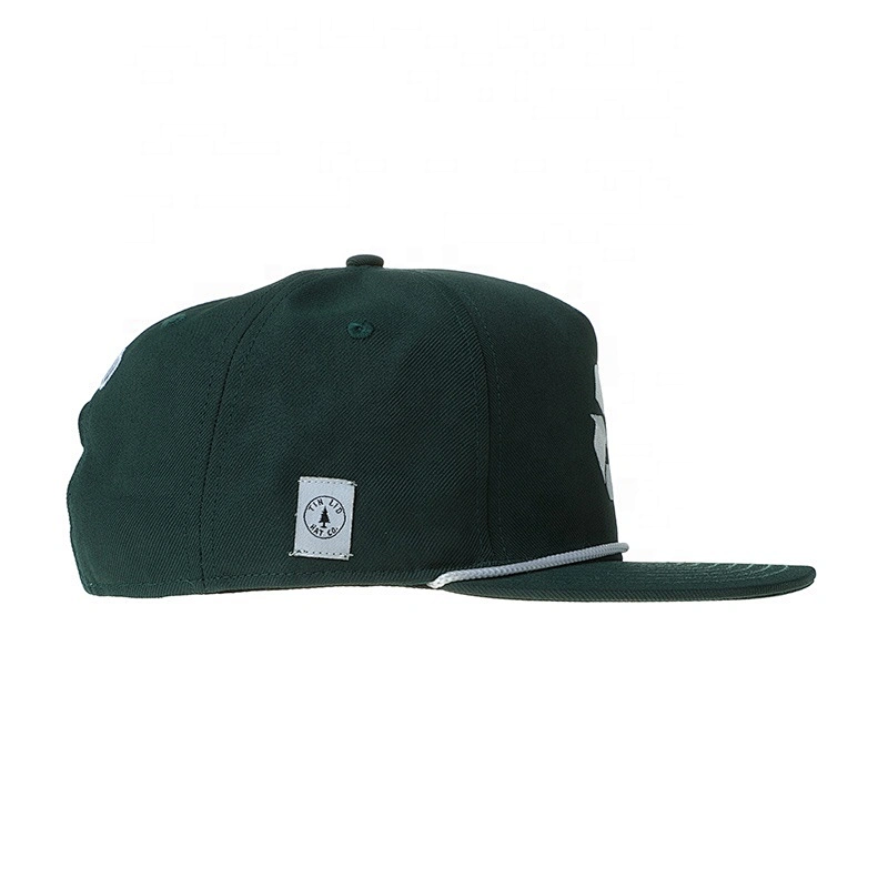 Classic Custom Logo Vintage Embroidery 5 Panel Snapback Rope Hat and Cap  Wholesale Sports Caps for Men