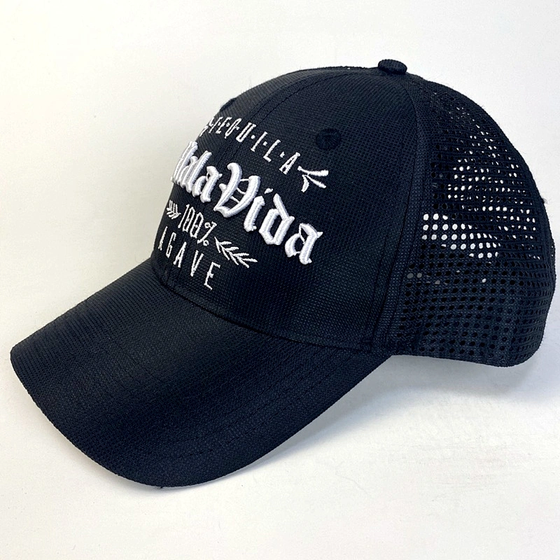 Customized Polyester Running Cap Outdoor Sports Hats Breathable Mesh Laser Hole Baseball Cap