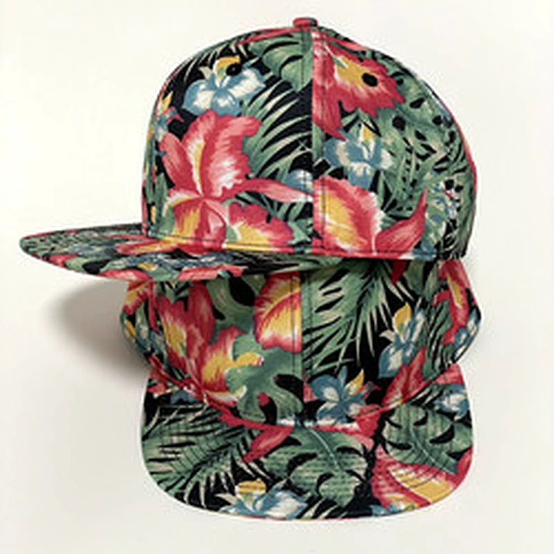 Blank Floral Sublimation Hat Wholesale Hip Hop Caps Sports Snapback Cap Custom Hats Embroidery Snapback Gorras Promotion Hat