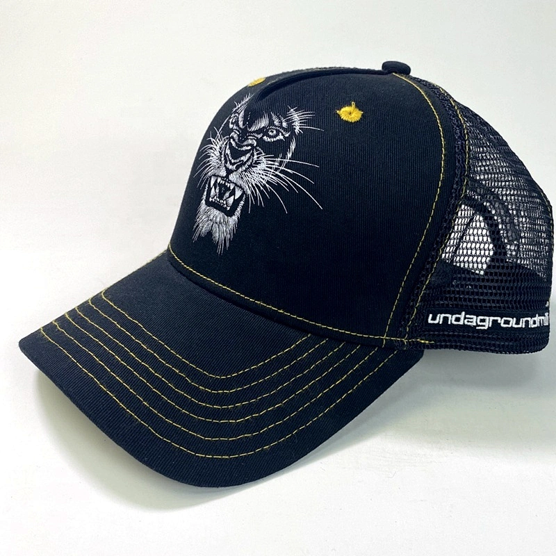 Custom Embroidered Printed Logo Trucker Cap Wholesale 5 Panel Sports Baseball Mesh Hat