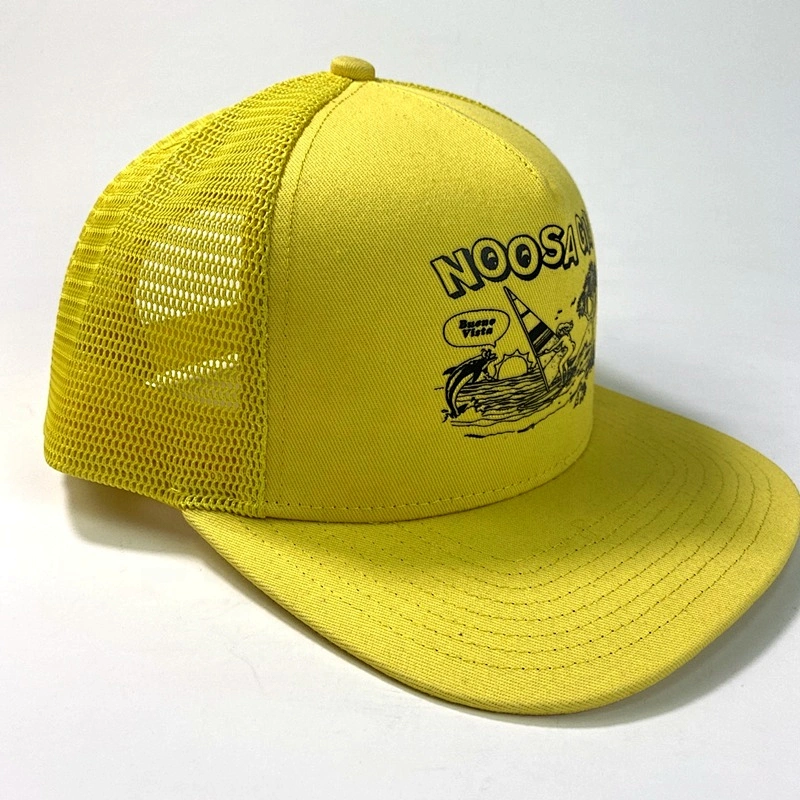 Wholesale Personalized Custom Embroidered Printing Logo Cotton Baseball Flat Bill Snapback Trucker Mesh Cap