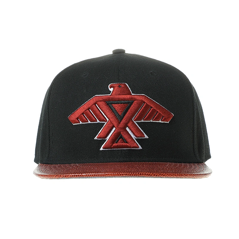Acrylic Flat Bill  Hat With 3D Embroidery Snapback Cap