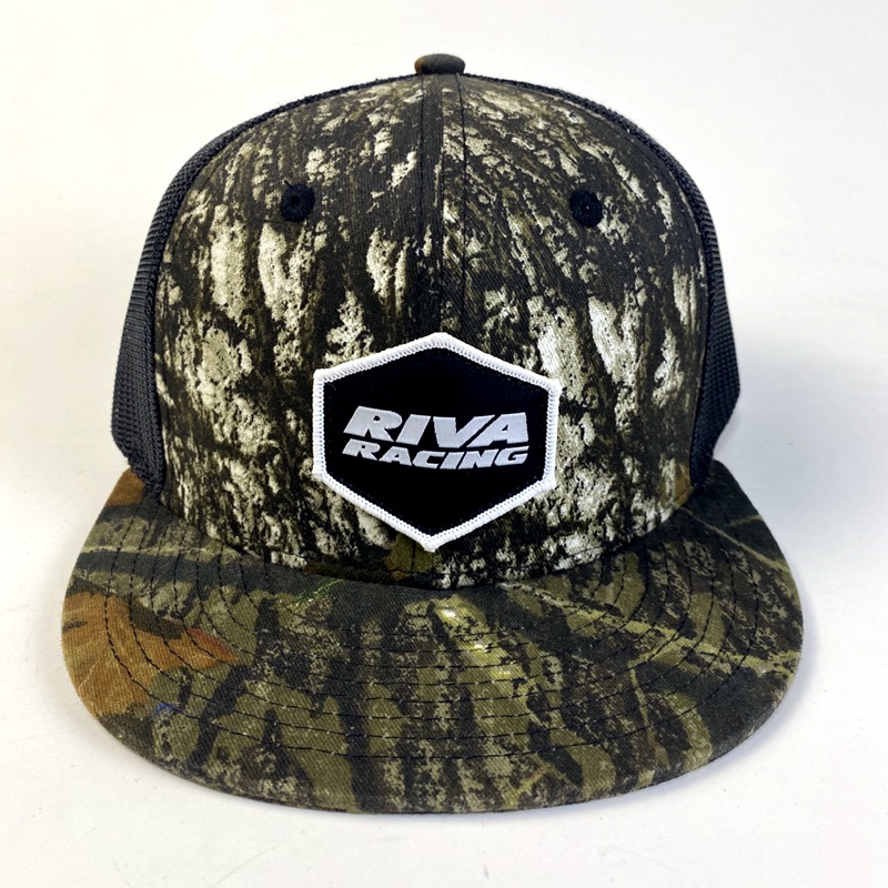 Forest Camouflage Flat Brim Hat Snapback Trucker Cap for Adults