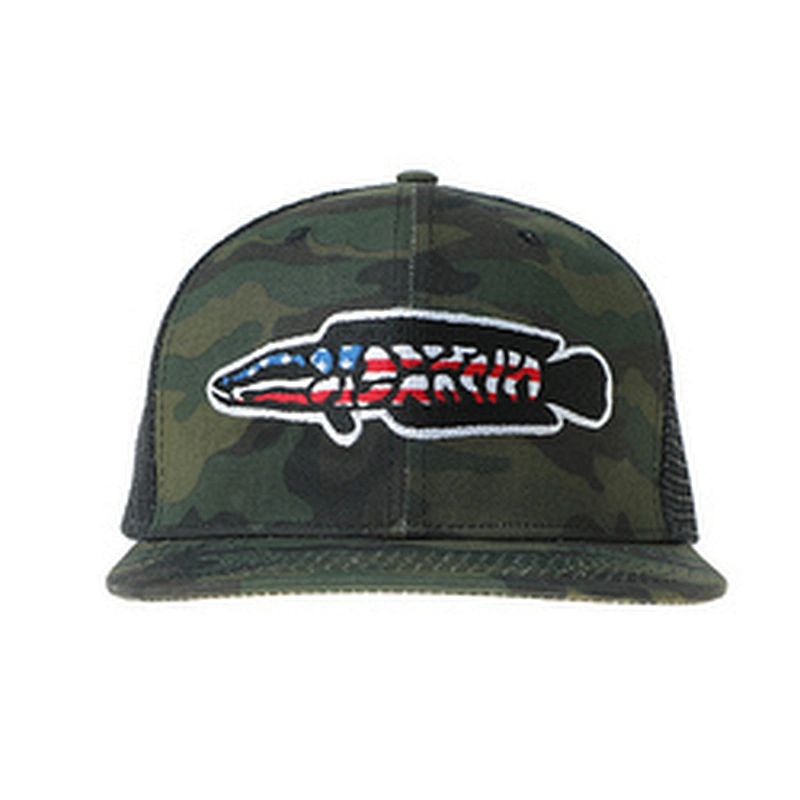 New 6 Panel Snapback Hats 100% Cotton Camouflage Wholesale Trucker Cap with Custom Embroidered Logo