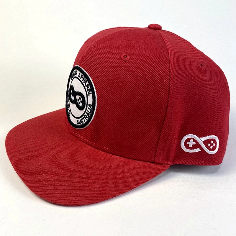 Red Hip Hop Outdoor Sports Flat Brim Cap Hat for Men