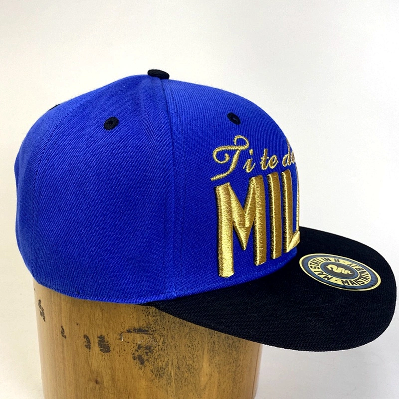 Wholesale Classic Gold 3D Embroidery Hip Hop Hat Adjustable Sports Outdoor Snapback Caps and Hats