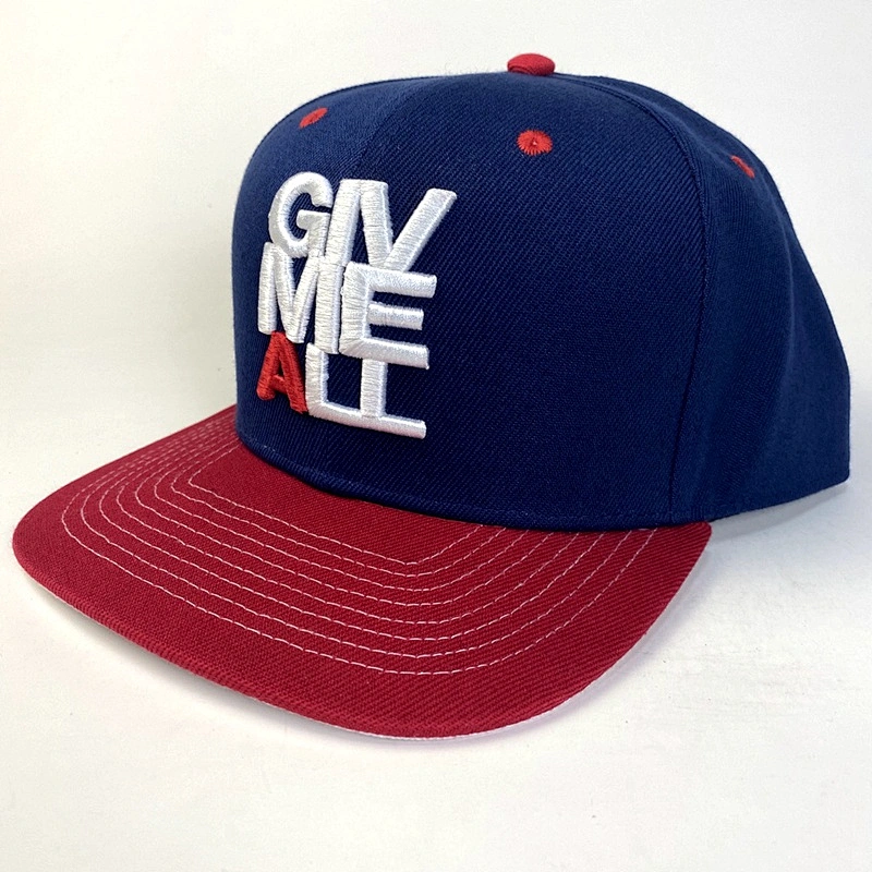 New Customized Sports Snapback Hat Puff Embroidery Men's Fashion Hat Cap for Wholesale
