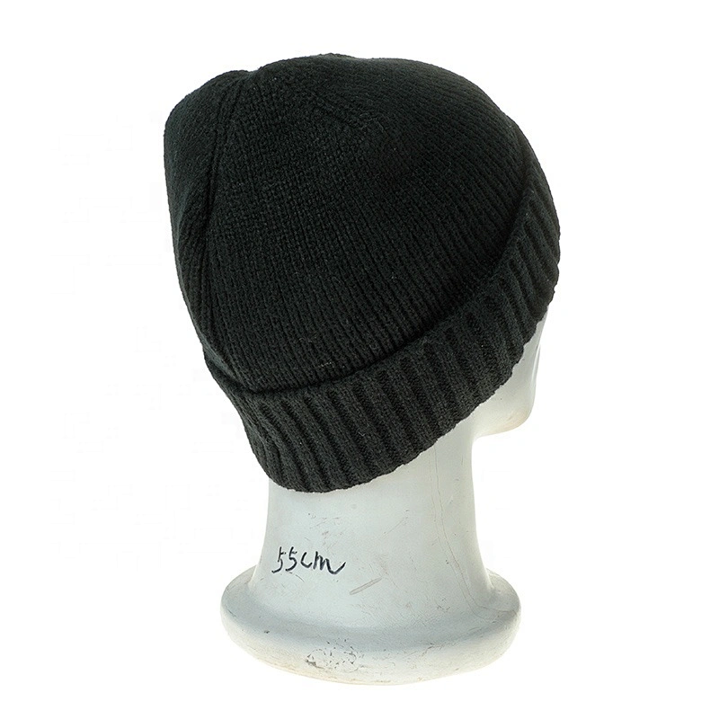Wholesale 100% Acrylic Custom Logo Knitted Beanie Hat
