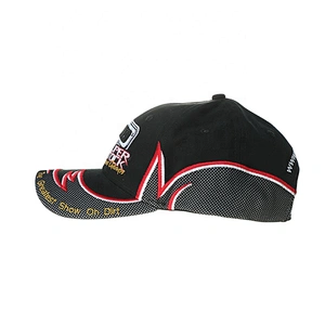 New 6 Panel Racing Cap With Custom Logo