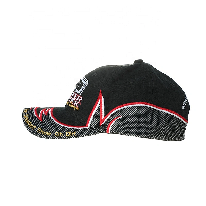 New 6 Panel Racing Cap With Custom Logo