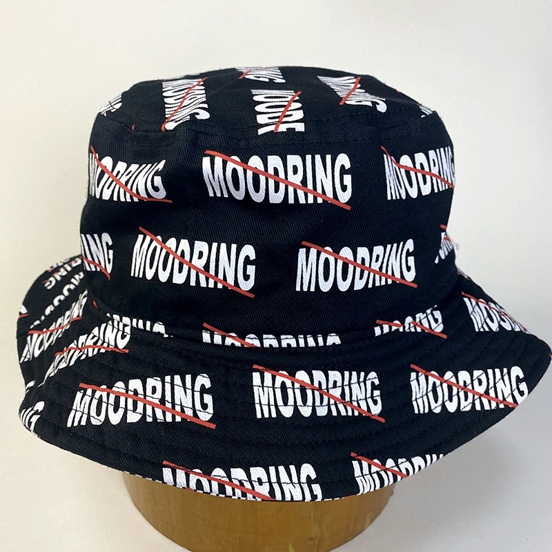 Wholesale Black Fashion High Quality Plain Printing Fabric Bucket Hats Custom Designer Bucket Hat