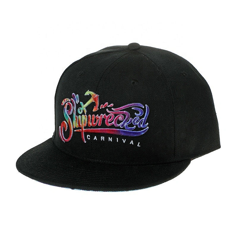 Custom High Quality Hat Men Sports Snapback Cap with Tie Dye Embroidery Printing 3D logo