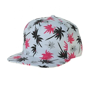 New Design Hawaiian Floral Pattern Snapback Wholesale Cap Hat Summer Beach Hat Popular Fashion Sports Hip Hop Cap